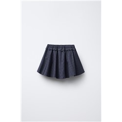 FLOCKED PRINT BERMUDA SKORT