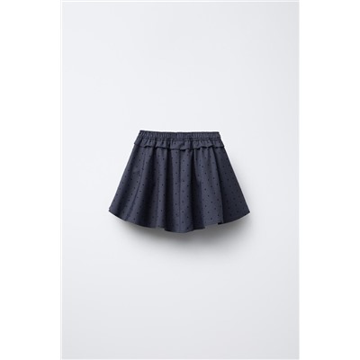 FLOCKED PRINT BERMUDA SKORT