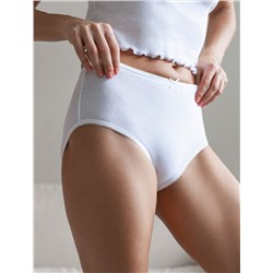 Трусы слипы с высокой посадкой из эластичного трикотажа кашкорсе