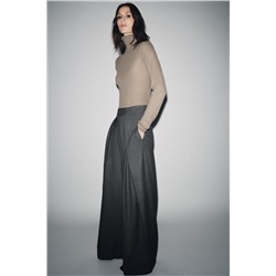 PANTALÓN WIDE LEG RAYA DIPLOMÁTICA PINZAS ZW COLLECTION