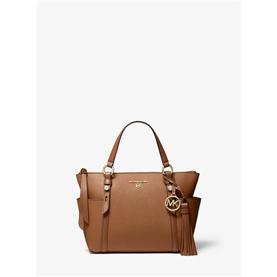 Bolso tote Sullivan pequeño de piel saffiano con cremallera superior