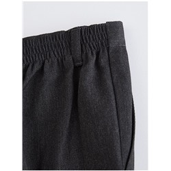 Easy On Boys Grey Half Elastic School Trouser 2 Pack