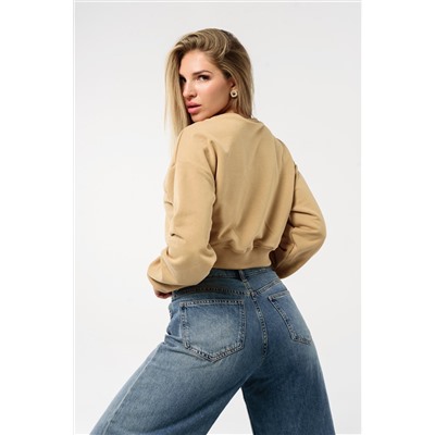 Свитшот 3 оверсайз короткий