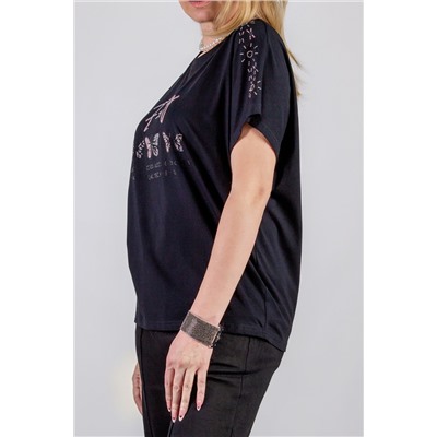 Нарядная футболка Бабочки из страз арт.8