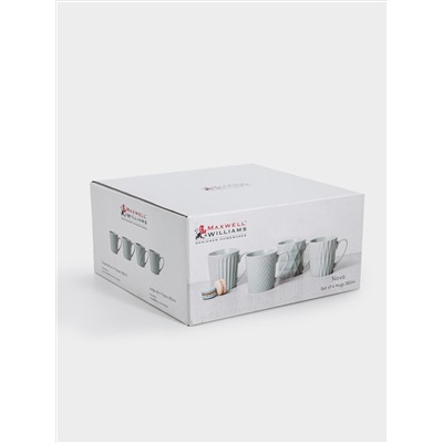 Набор кружек, 4 пр, 380 мл, голубые, Nova