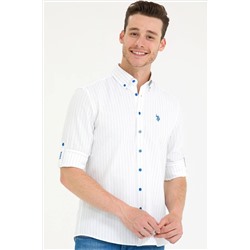 Erkek Saks Uzun Kollu Gömlek