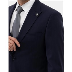 Lacivert Slim Fit Yün Takım Elbise