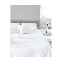 Madame Coco Flore Çift Kişilik Nakışlı Nevresim Takımı - Ekru 1KNTCC0714-8682116789448