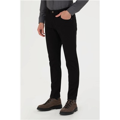 Erkek Siyah Kanvas Pantolon