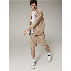 Shorts aus Struktur-Jersey im Regular-Fit