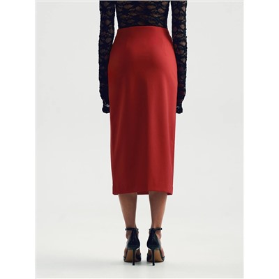 Юбка-карандаш миди из костюмной шерсти, S1069/bedrum