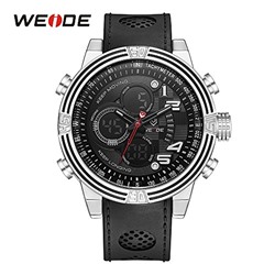 WEIDE Men's Multi-Functional Analog Digital Watches 3ATM Waterproof Wrist Band Outdoor Sports Watch