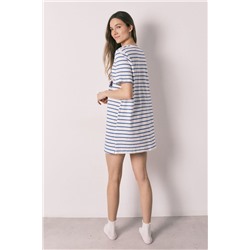 Camisón corto Snoopy algodón rayas