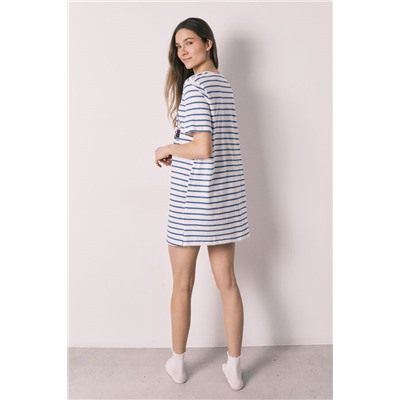 Camisón corto Snoopy algodón rayas