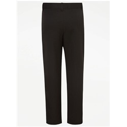 Boys Black Slim Leg School Trousers 2 Pack