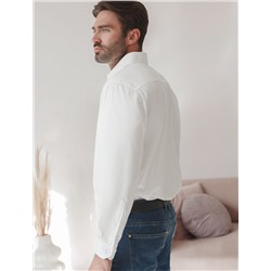 Классическая офисная рубашка из премиального хлопка с эластаном