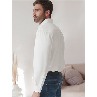 Классическая офисная рубашка из премиального хлопка с эластаном