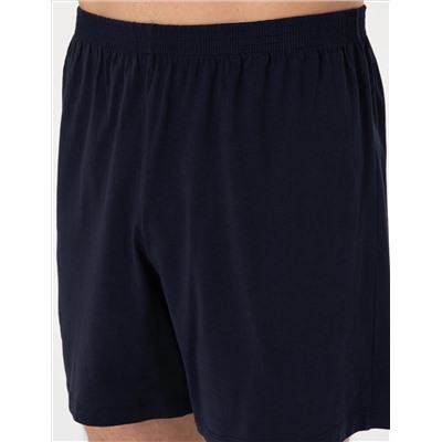 Lacivert Kısakol 3'lü Jakarlı Pijama Takımı