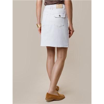 Юбка А-силуэта из эластичного денима