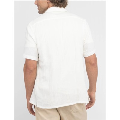 WHITE LABEL DOUBLE GAUZE CAMP SHIRT