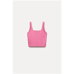 FROM 24.07 TO 10.01 PLAIN KNIT CROP TOP