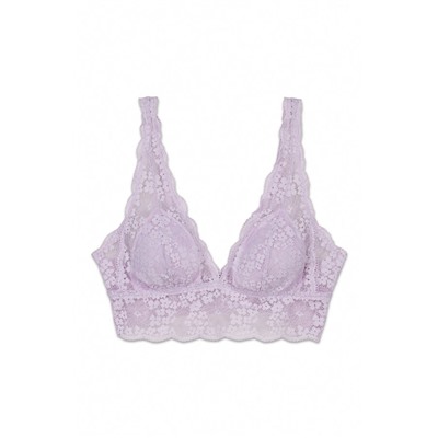 Sujetador bralette halter encaje lila