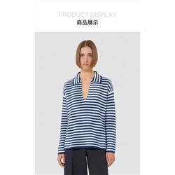 Свитер с V-образным вырезом и отложным воротником Макс Мар*а