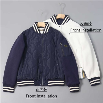 Женская двухсторонняя стеганая куртка - бомбер HAZZY*S