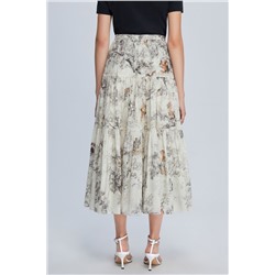 Falda midi Crudo y marrón