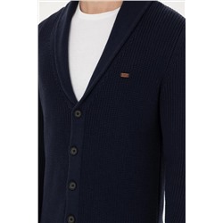 Erkek Lacivert Triko Hırka