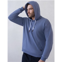 Худи из эластичного футера трехнитки с эффектом меланж