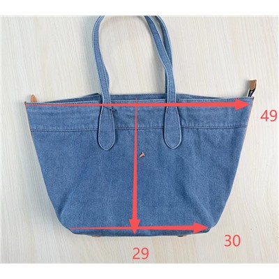 Закрытая джинсовая сумка