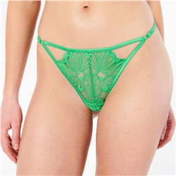 Tanga de encaje floral