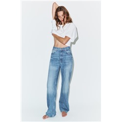 TRF HIGH-WAIST STRAIGHT LEG JEANS