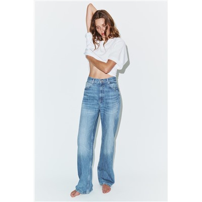 TRF HIGH-WAIST STRAIGHT LEG JEANS