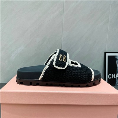 Вязанные шлепки МИУ МИ*У