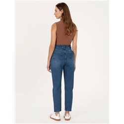 Açık Mavi Mom High Waist Fit Jean Pantolon