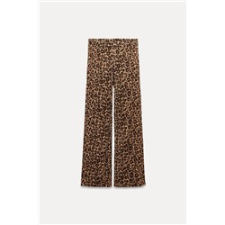 ANIMAL PRINT KNIT TROUSERS