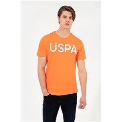 Erkek Turuncu Bisiklet Yaka Tişört