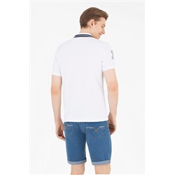 Erkek Beyaz Basic Polo Yaka Tişört