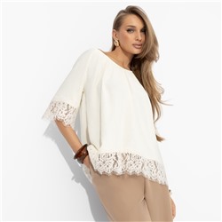 Блуза свободного кроя с кружевом, Путешествие в Прованс (нежная)