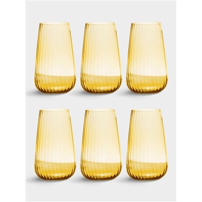 Набор стаканов для воды, 6 пр, 570 мл, Opium, янтарные