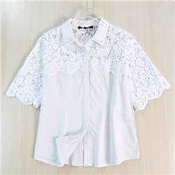 Женская рубашка с кружевом
