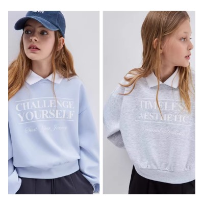 Свитшот ГЛОРИЯ ДЖИН*С c эффектом рубашки. 95% полиэстер, 5% растяжка спандекса