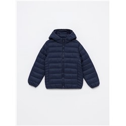 LIGHTWEIGHT HOODED PUFFER JACKET