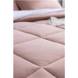 Bobigny King Size Pamuklu Supersoft Comforter Set - Pudra