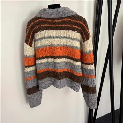 Женский шерстяной свитер в полоску  МИУ МИ*У