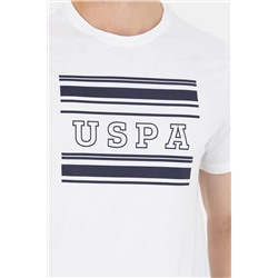 Erkek Beyaz Bisiklet Yaka Tişört