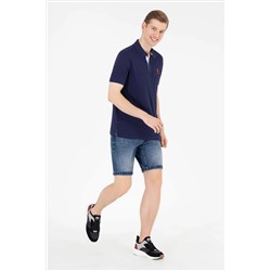 Erkek Lacivert Basic Polo Yaka Tişört