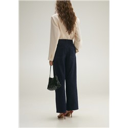 Jeans wideleg pinzas rinse wash